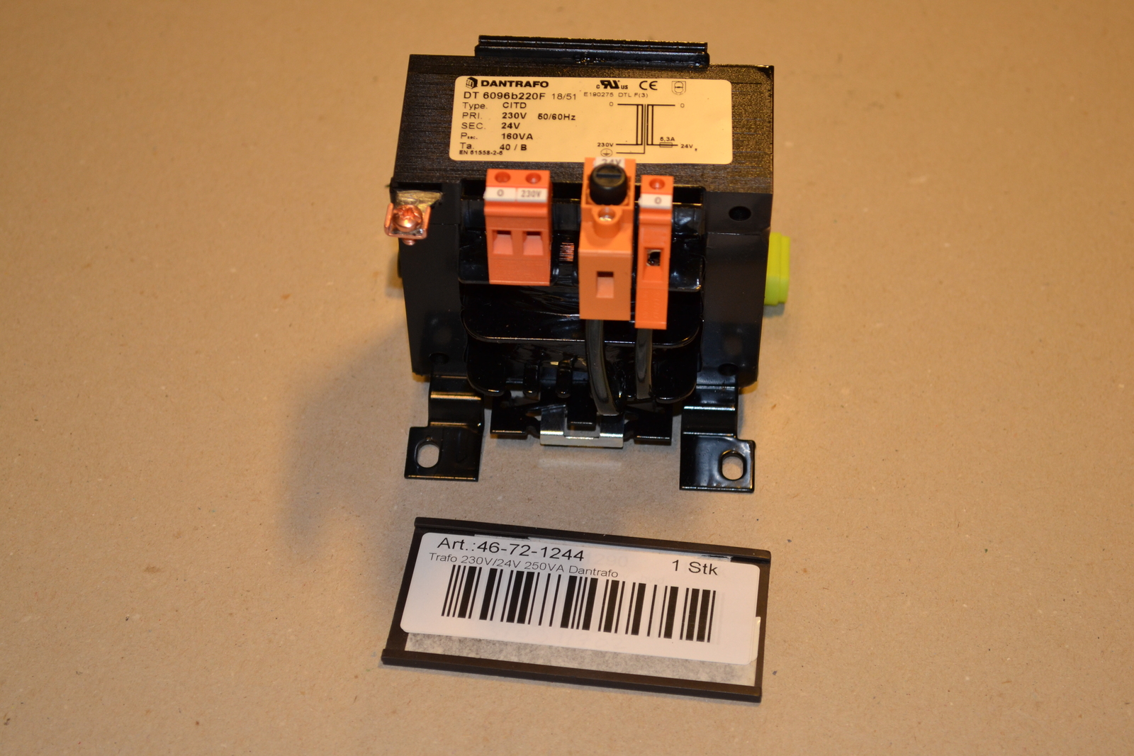 Transformer 230V/24V 250VA Dantrafo